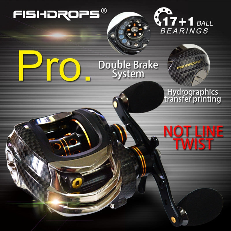 FishDrops 17+1 BB Baitcasting Reel LB200